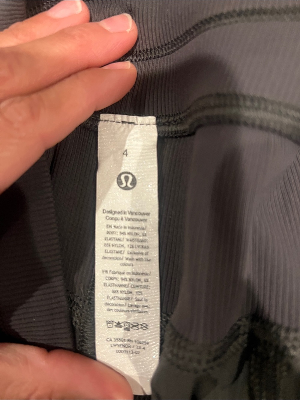 lululemon athletica women’s dark gray Dance Studio pant size 4 - Picture 4 of 4